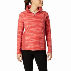 Columbia Glacial™ IV Print Half Zip Pullover Dam Röda (FAZGY9450)